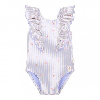 Costum de baie intreg cu volane - Dreamy Stripes - Little Dutch