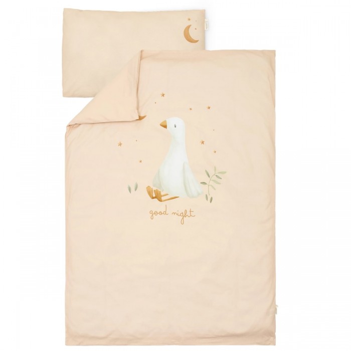 Lenjerie din bumbac organic pentru patut - 140 x 110 cm - Little Goose - Little Dutch