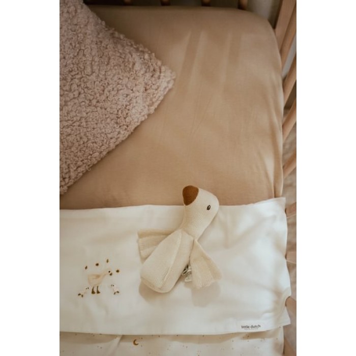 Cearsaf cu elastic din bumbac organic - Pure Soft Beige - Little Dutch Cearsaf cu elastic din bumbac organic - Pure Soft Beige - Little Dutch