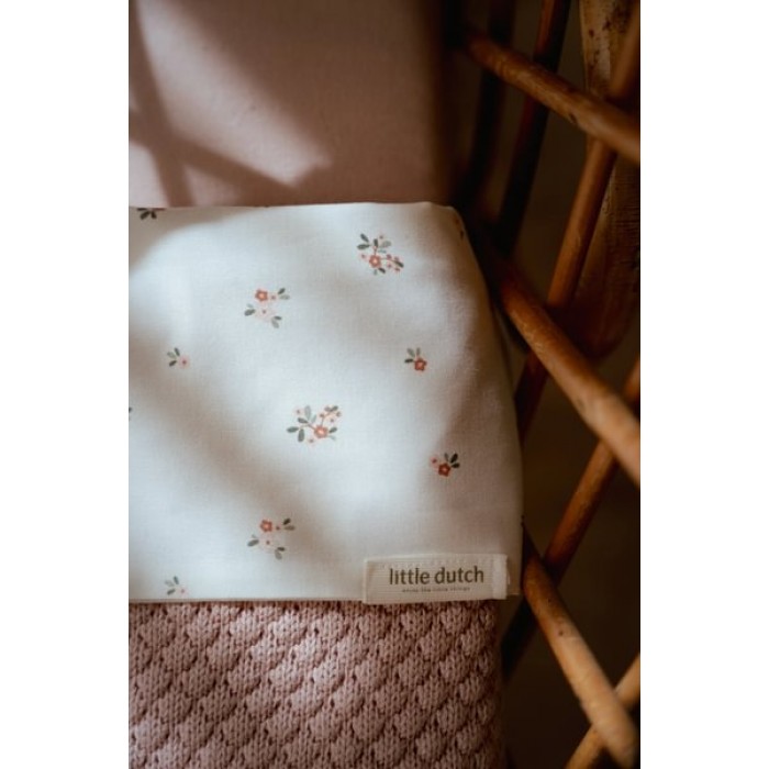 Cearsaf cu elastic din bumbac organic - Pure Blossom - Little Dutch Cearsaf cu elastic din bumbac organic - Pure Blossom - Little Dutch