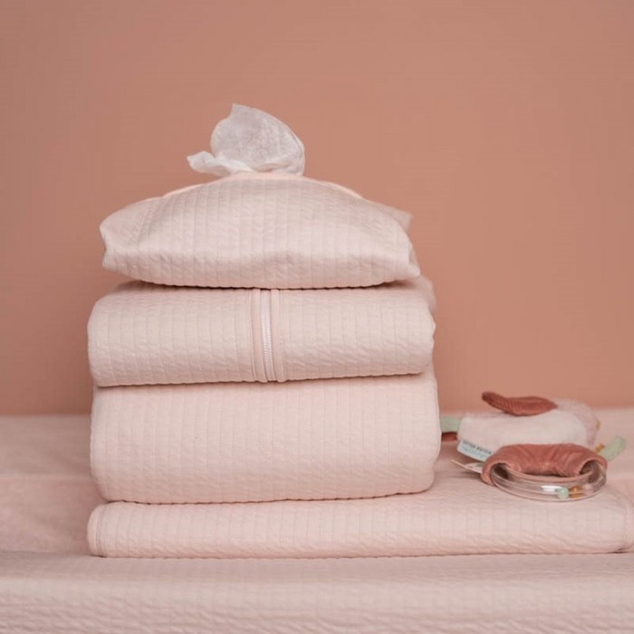 Sac de dormit cu maneci detasabile - Pure Soft Pink - Little Dutch