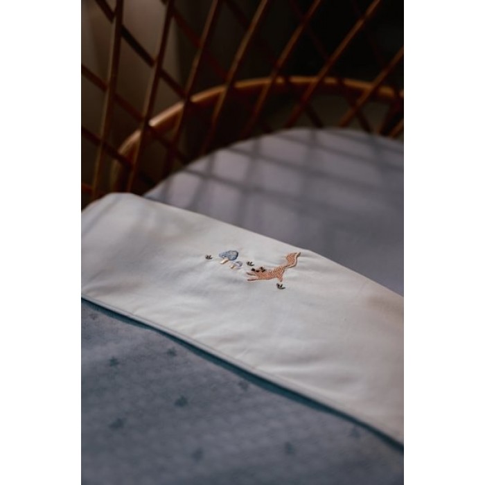 Patura dublata din bumbac organic  - Pure Denim Blue - Little Dutch