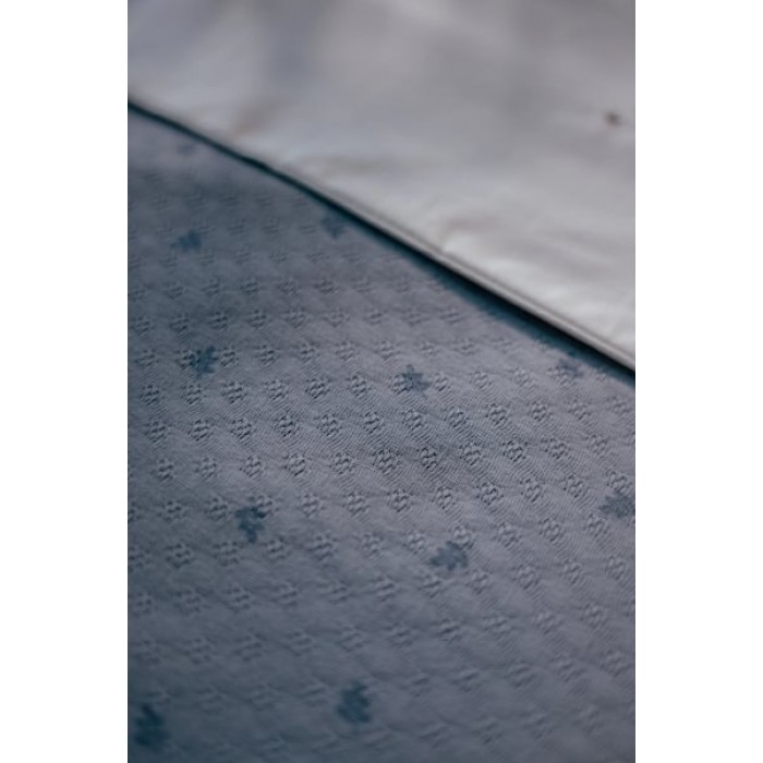 Patura dublata din bumbac organic  - Pure Denim Blue - Little Dutch
