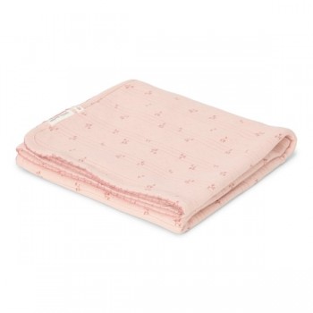Patura dublata din bumbac organic  - Pure Blossom - Little Dutch