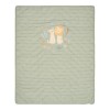 Patura matlasata din bumbac organic - Green - Safari Wonders - 110 x 140 - Little Dutch