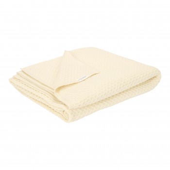 Paturica tricotata pentru patut - Pure Soft White - 70 x 100 cm - Little Dutch Paturica tricotata pentru patut - Pure Soft White - 70 x 100 cm - Little Dutch