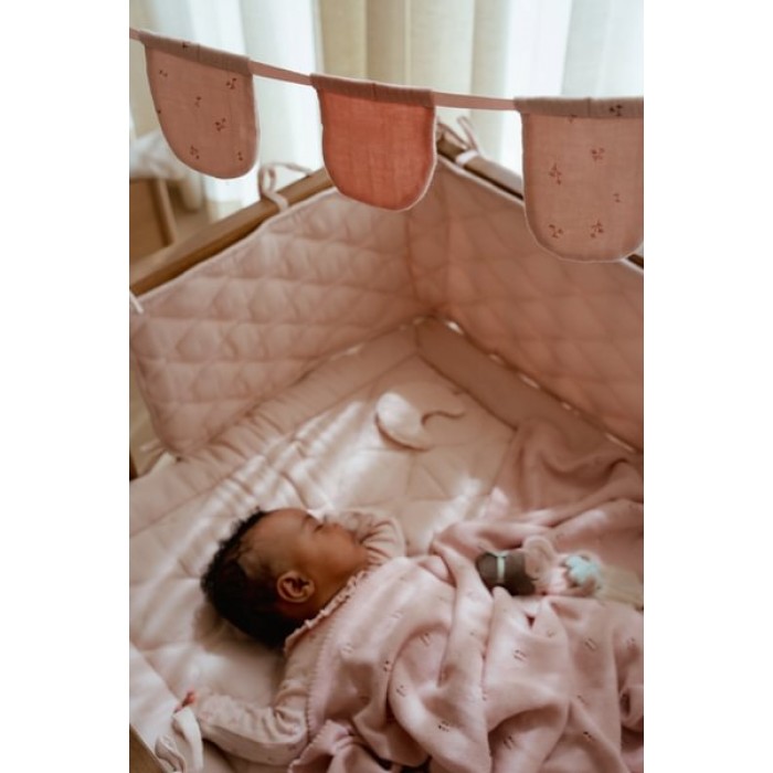 Protectie pentru patut din bumbac organic - Pure Blossom - Little Dutch Protectie pentru patut din bumbac organic - Pure Blossom - Little Dutch