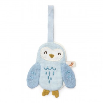 Suport pentru suzeta din bumbac organic - Owl - Forest Friends - Little Dutch