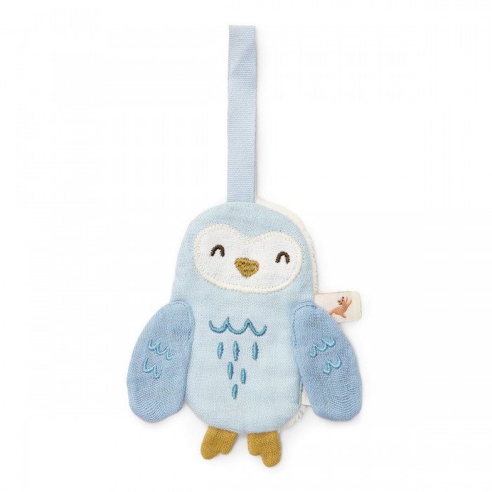 Suport pentru suzeta din bumbac organic - Owl - Forest Friends - Little Dutch