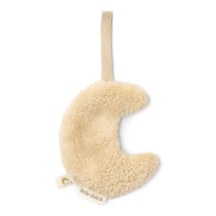 Suport pentru suzeta din bumbac organic in forma de luna - Pure Soft Beige - Little Dutch Suport pentru suzeta din bumbac organic in forma de luna - Pure Soft Beige - Little Dutch