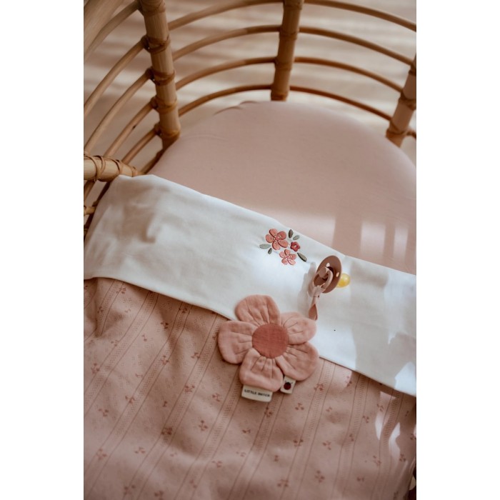 Suport pentru suzeta din bumbac organic - Flower - Fairy Garden - Little Dutch