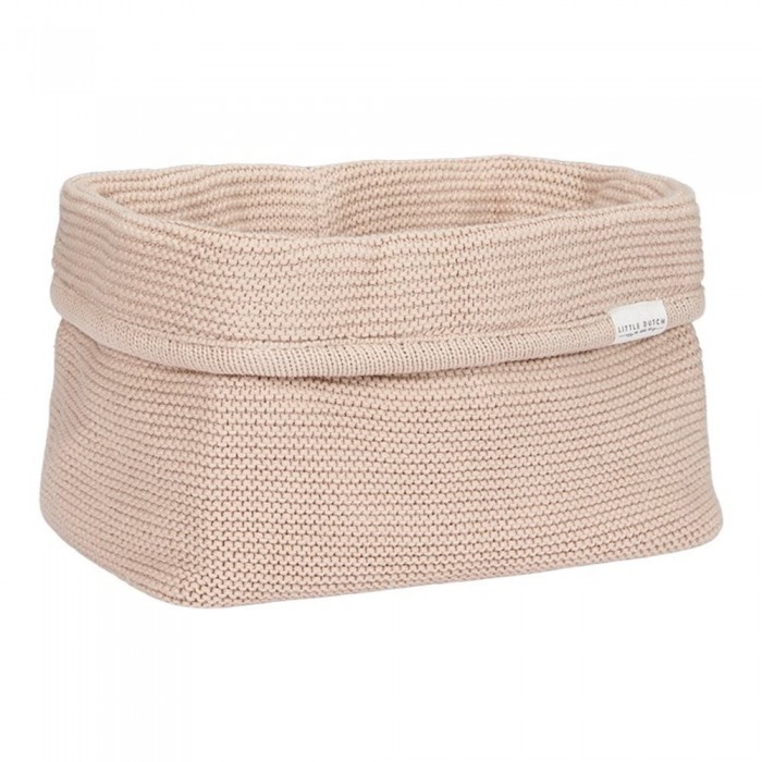 Cos de depozitare din tricot de bumbac organic - mare - Beige - Little Dutch