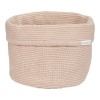 Cos de depozitare rotund din bumbac organic pentru comoda de infasat - Beige - Little Dutch