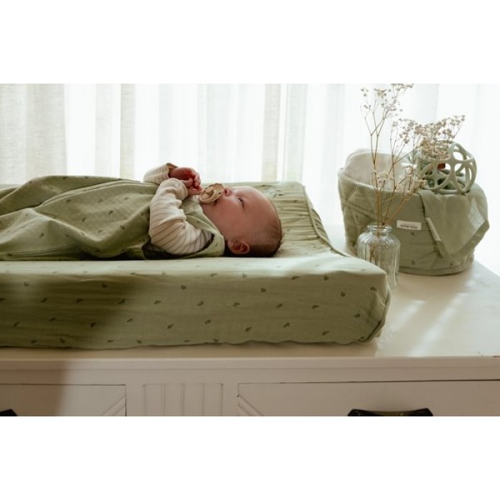 Husa din bumbac organic pentru salteluta de infasat - Pure Sage - Little Dutch