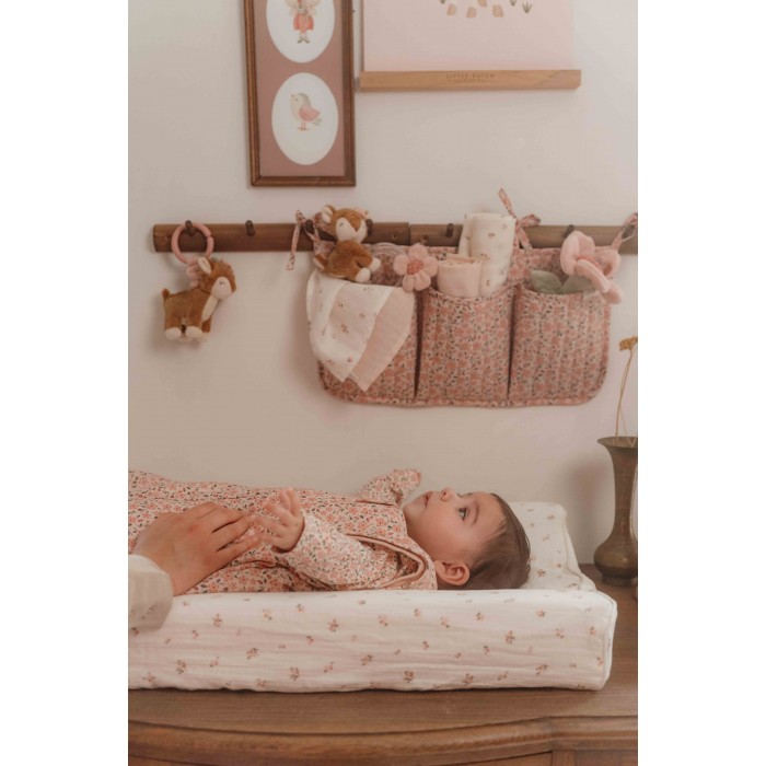 Husa pentru salteluta pentru schimbat scutece din muselina de bumbac organic - Fairy Garden - Little Dutch