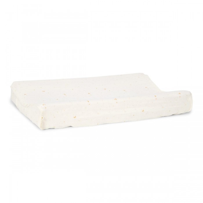 Husa din bumbac organic pentru salteluta de infasat - Moon and Stars - Little Dutch