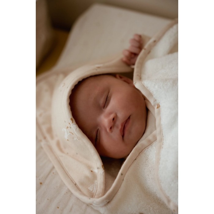 Husa din bumbac organic pentru salteluta de infasat - Moon and Stars - Little Dutch