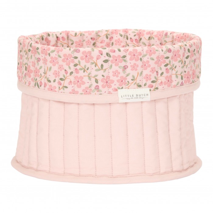 Cos de depozitare rotund matlasat pentru comoda de infasat - Fairy Floral - Little Dutch