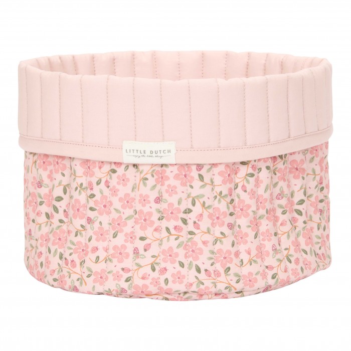 Cos de depozitare rotund matlasat pentru comoda de infasat - Fairy Floral - Little Dutch
