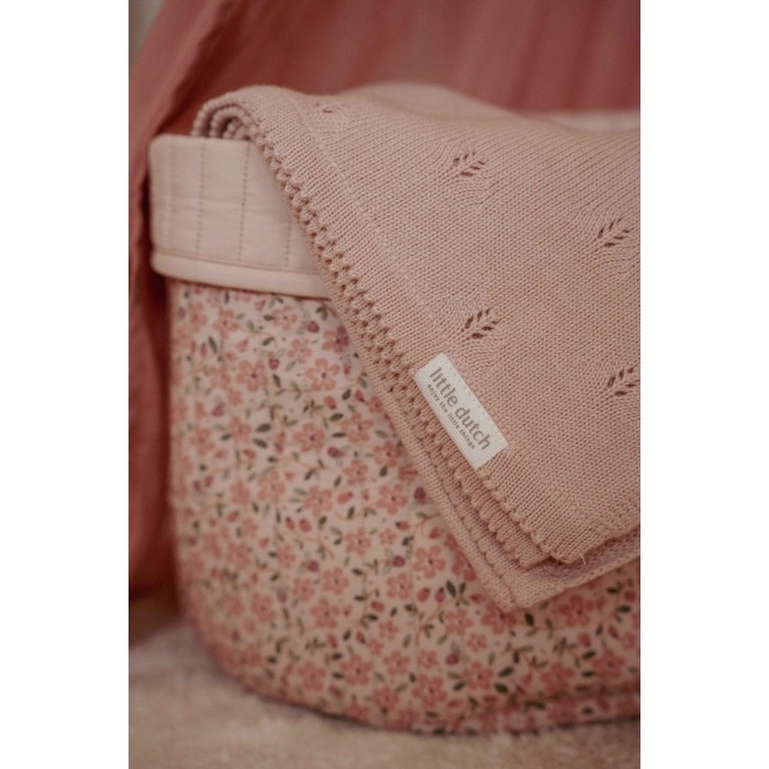 Cos de depozitare rotund matlasat pentru comoda de infasat - Fairy Floral - Little Dutch