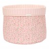 Cos de depozitare rotund matlasat pentru comoda de infasat - mare - Fairy Floral - Little Dutch