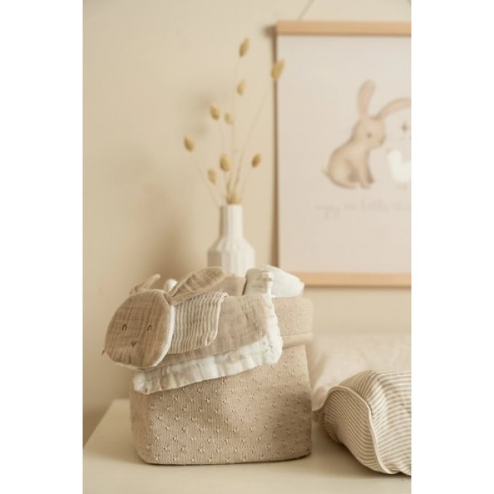 Cos de depozitare tricotat din bumbac organic - 15 x 15 - Pure Soft Beige - Little Dutch Cos de depozitare tricotat din bumbac organic - 15 x 15 - Pure Soft Beige - Little Dutch