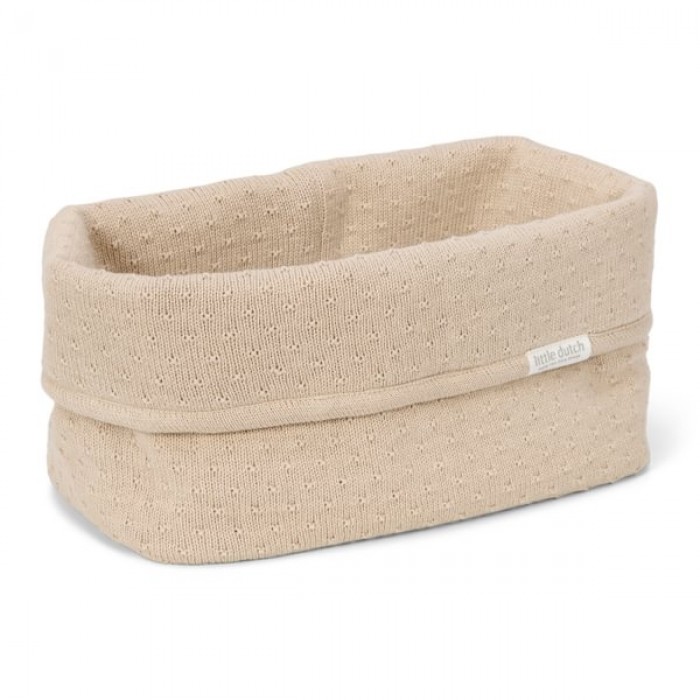 Cos de depozitare tricotat din bumbac organic - 25 x 15 - Pure Soft Beige - Little Dutch Cos de depozitare tricotat din bumbac organic - 25 x 15 - Pure Soft Beige - Little Dutch