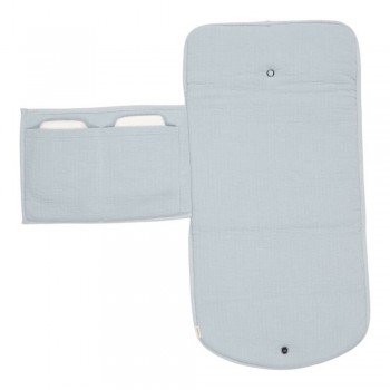 Salteluta portabila pentru schimbat scutece - Pure Soft Blue - Little Dutch
