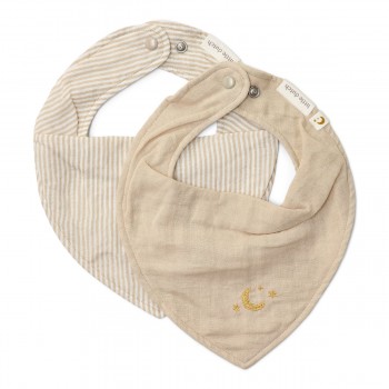 Baveta bandana din bumbac organic - set 2 bucati - Pure Soft Beige - Little Dutch Baveta bandana din bumbac organic - set 2 bucati - Pure Soft Beige - Little Dutch