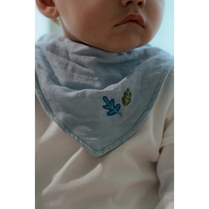 Baveta bandana din bumbac organic - set 2 bucati - Pure Denim Blue - Little Dutch Baveta bandana din bumbac organic - set 2 bucati - Pure Denim Blue - Little Dutch