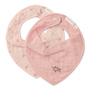 Baveta bandana din bumbac organic - set 2 bucati - Pure Blossom - Little Dutch Baveta bandana din bumbac organic - set 2 bucati - Pure Blossom - Little Dutch