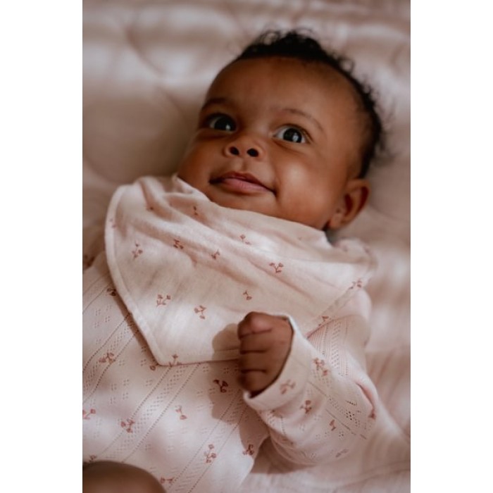 Baveta bandana din bumbac organic - set 2 bucati - Pure Blossom - Little Dutch Baveta bandana din bumbac organic - set 2 bucati - Pure Blossom - Little Dutch