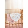 Baveta bandana dublata din bumbac organic - set 2 bucati - Pink/ Blooming Safari - Little Dutch