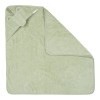Prosop cu gluga din bumbac organic pentru bebelusi - 75 x 75 cm - Green Crocodil - Little Dutch