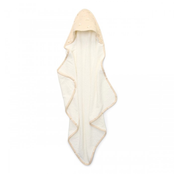 Prosop cu gluga din bumbac organic pentru bebelusi - 75 x 75 cm - Little Goose - Little Dutch