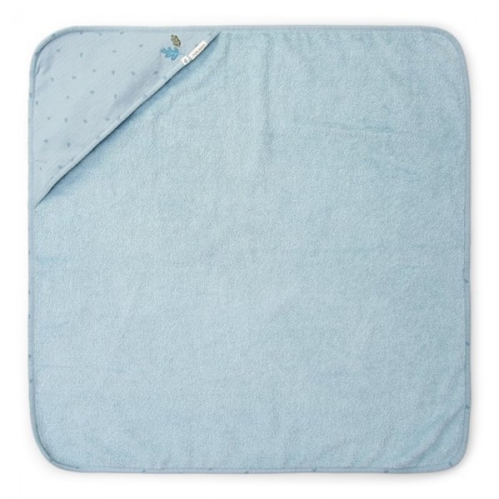 Prosop cu gluga din bumbac organic pentru bebelusi - 100 x 100 cm - Pure Denim Blue - Little Dutch Prosop cu gluga din bumbac organic pentru bebelusi - 100 x 100 cm - Pure Denim Blue - Little Dutch