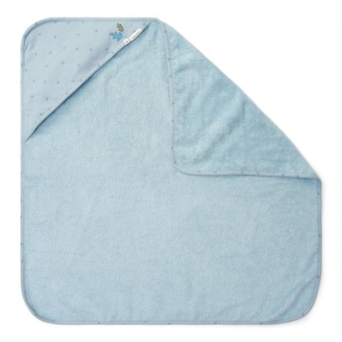 Prosop cu gluga din bumbac organic pentru bebelusi - 100 x 100 cm - Pure Denim Blue - Little Dutch Prosop cu gluga din bumbac organic pentru bebelusi - 100 x 100 cm - Pure Denim Blue - Little Dutch