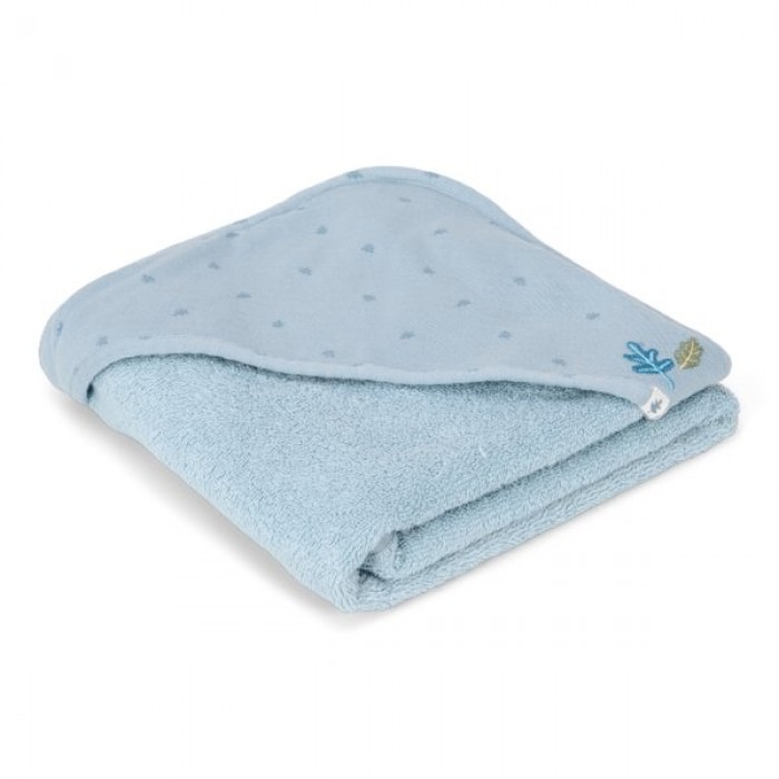 Prosop cu gluga din bumbac organic pentru bebelusi - 100 x 100 cm - Pure Denim Blue - Little Dutch Prosop cu gluga din bumbac organic pentru bebelusi - 100 x 100 cm - Pure Denim Blue - Little Dutch