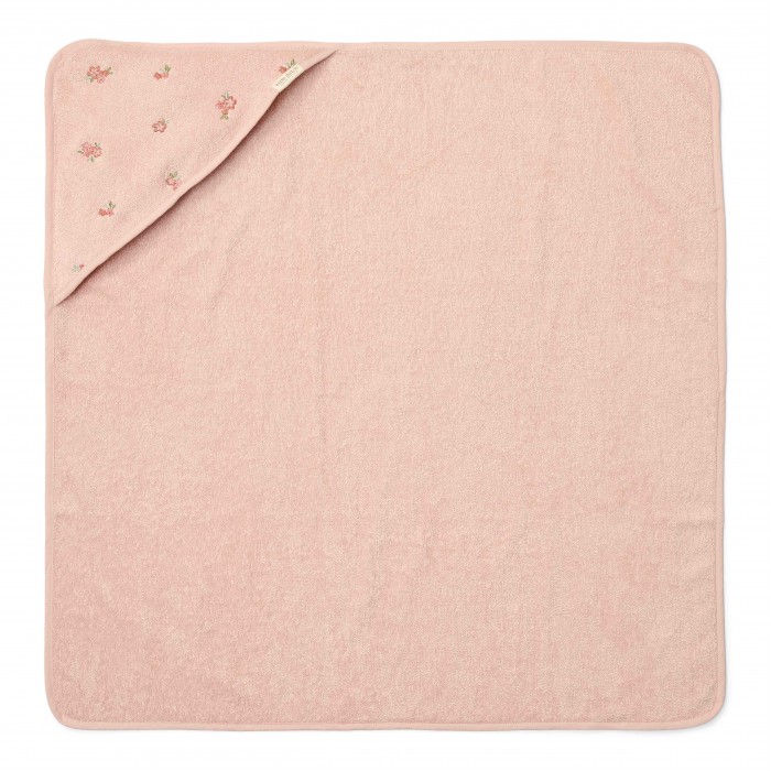 Prosop cu gluga cu broderie 100 x 100 cm - Blossom - Little Dutch