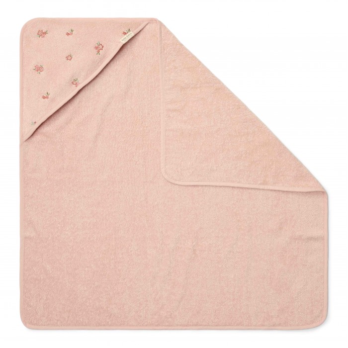 Prosop cu gluga cu broderie 100 x 100 cm - Blossom - Little Dutch