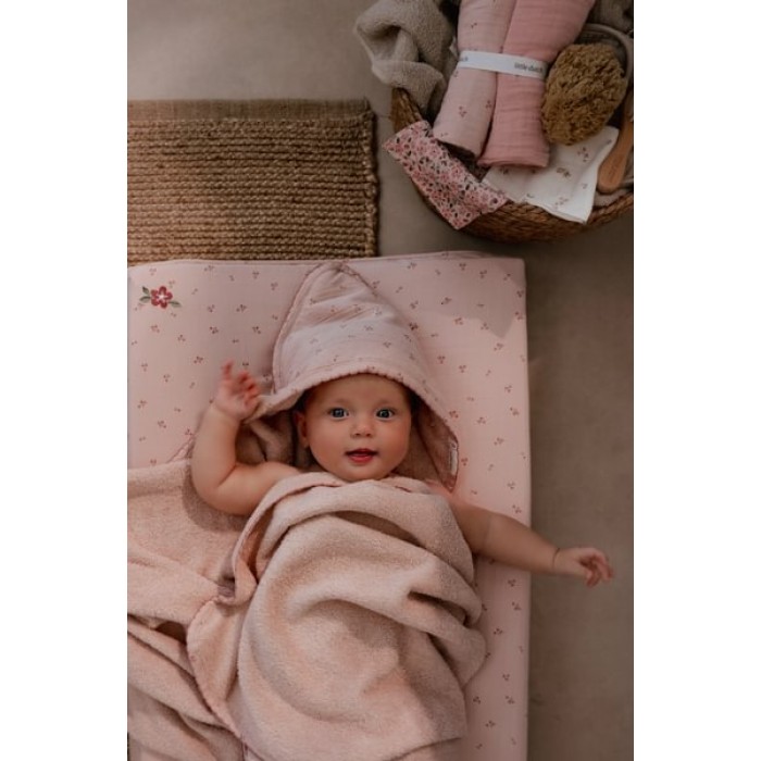 Prosop cu gluga din bumbac organic pentru bebelusi - 75 x 75 cm - Pure Blossom - Little Dutch Prosop cu gluga din bumbac organic pentru bebelusi - 75 x 75 cm - Pure Blossom - Little Dutch