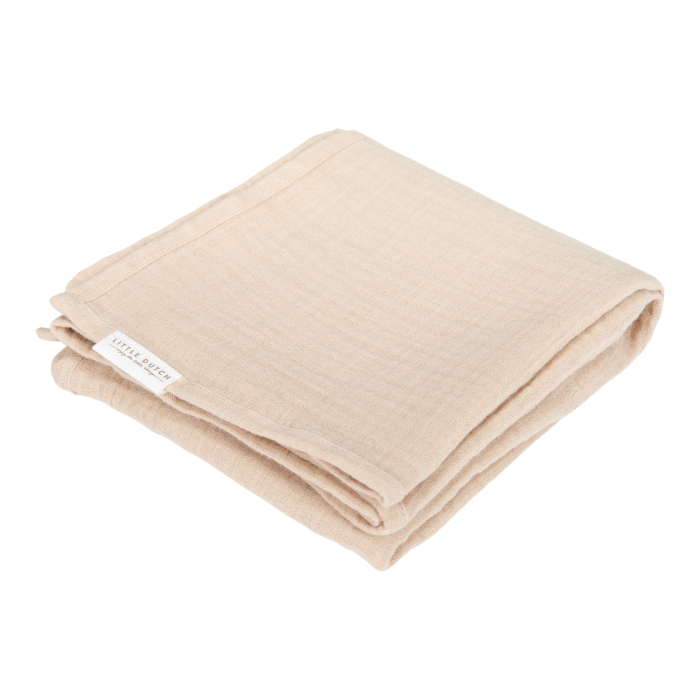 Muselina din bumbac - set 2 bucati - Baby Bunny / Beige - Little Dutch