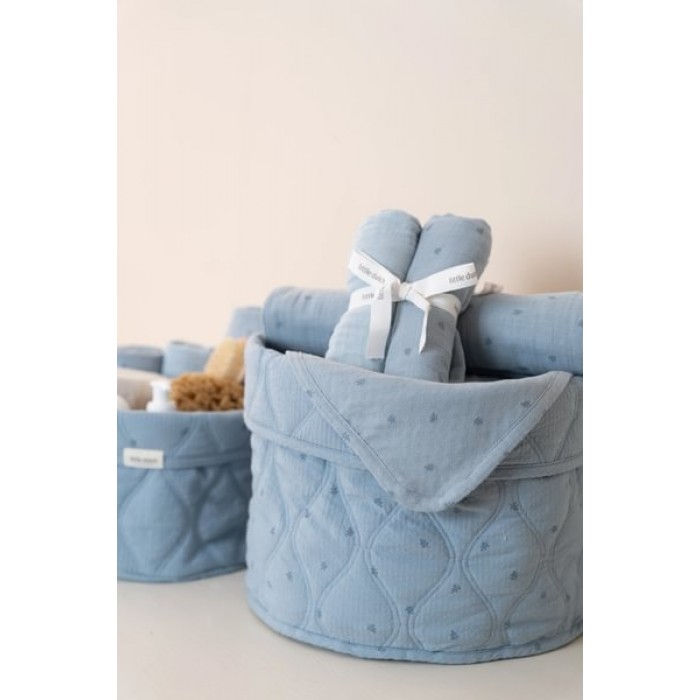 Muselina din bumbac organic - set 2 bucati - Pure Denim Blue - Little Dutch Muselina din bumbac organic - set 2 bucati - Pure Denim Blue - Little Dutch