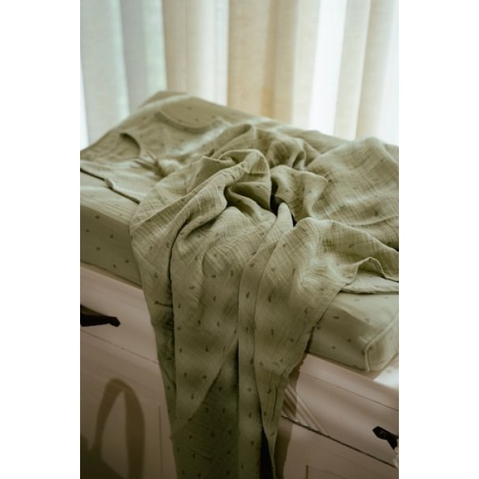 Muselina din bumbac organic - 120 x 120 cm - Pure Sage - Little Dutch Muselina din bumbac organic - 120 x 120 cm - Pure Sage - Little Dutch