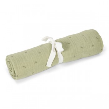 Muselina din bumbac organic - 120 x 120 cm - Pure Sage - Little Dutch Muselina din bumbac organic - 120 x 120 cm - Pure Sage - Little Dutch