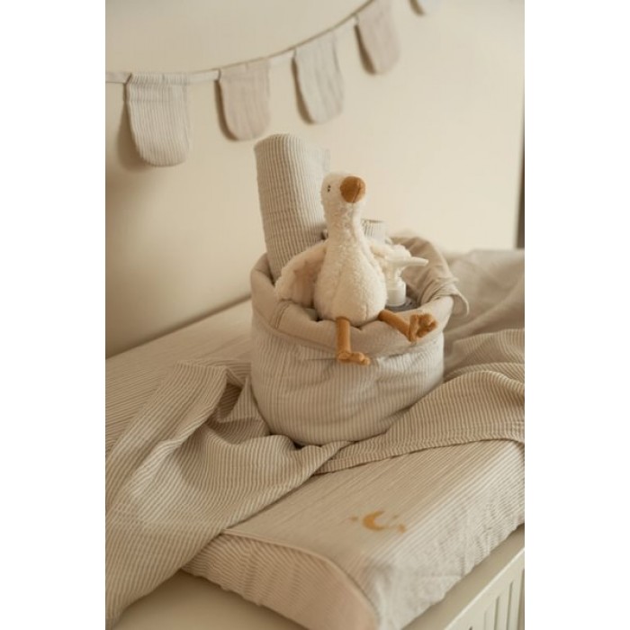 Muselina din bumbac organic - 120 x 120 cm - Pure Soft Beige - Little Dutch