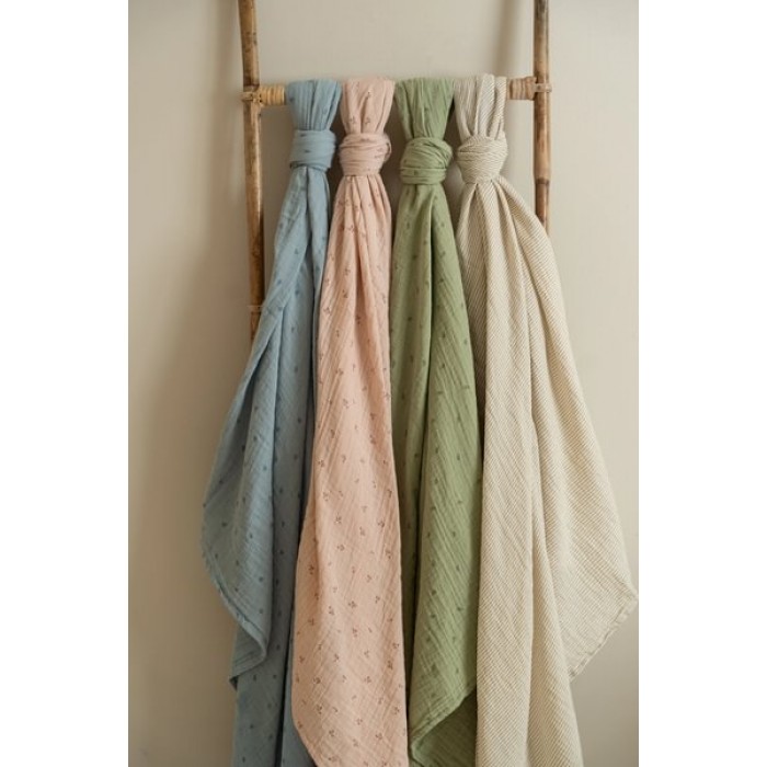 Muselina din bumbac organic - 120 x 120 cm - Pure Soft Beige - Little Dutch