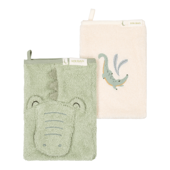 Manusa pentru baie - set 2 bucati - Green Crocodil - Little Dutch