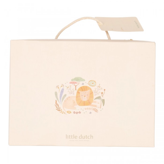 Set cadou din bumbac organic pentru bebelusi - Leo Safari - Little Dutch