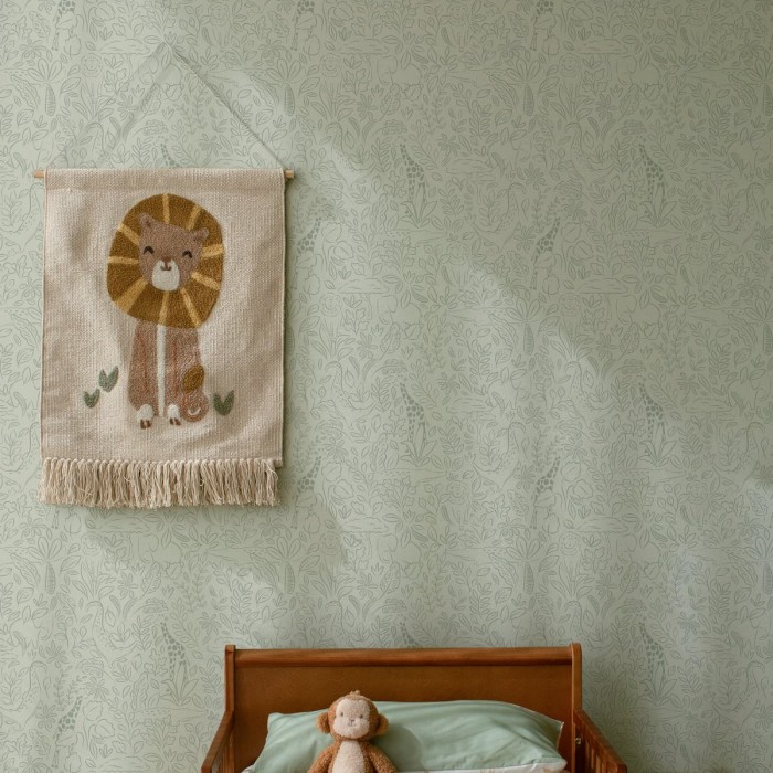 Tapet - Green - Safari Dreams Sage - 52 x 10m - Little Dutch